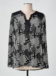 Tricou mâneci lungi mâneci lungi negru S.QUISE femme