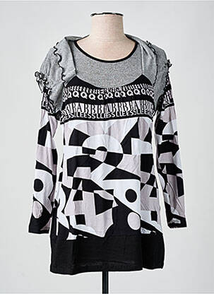 Tunică mâneci lungi gri S.QUISE femeie