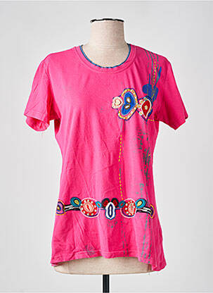 Tricou roz S.QUISE femeie