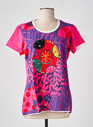 Tricou elasticitate mâneci scurte roz S.QUISE femeie
