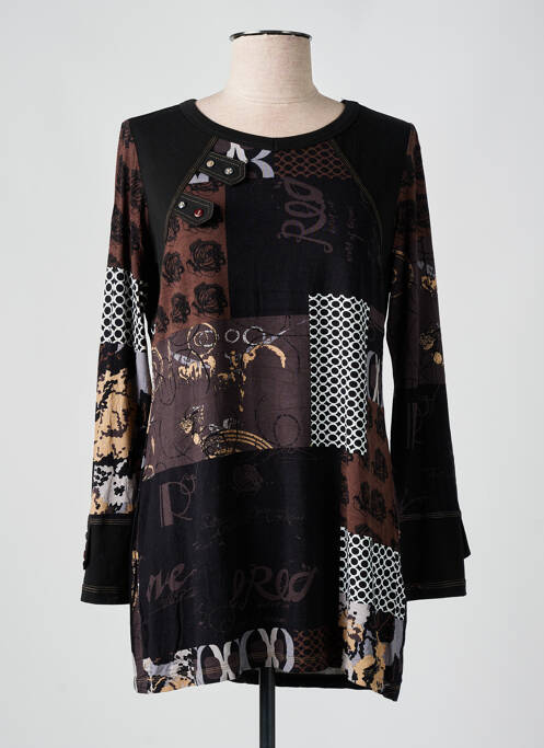 Tunică mâneci lungi negru S.QUISE femeie