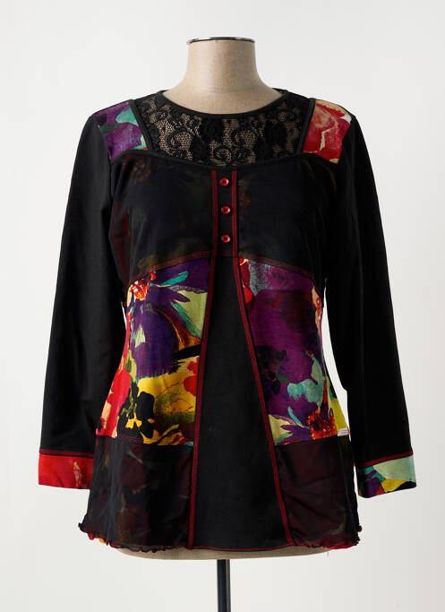 Tricou negru QUATRE VINGT JOURS femeie