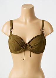 Sutien de costum de baie sutien cupe întregi cu decolteu înalt sutien cupe întregi cu decolteu înalt verde PRIMADONNA femme
