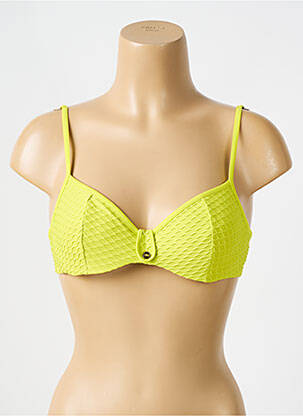 Sutien de costum de baie bretele elastice reglabile sutien balconet cu decolteu înalt galben MARIE JO femeie