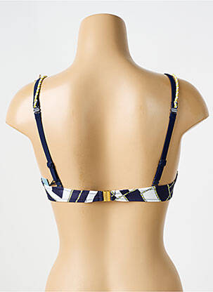 Sutien de costum de baie bretele elastice reglabile sutien balconet cu decolteu înalt albastru MARIE JO femeie