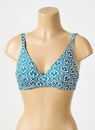 Sutien de costum de baie elasticitate sutien cupe întregi cu decolteu înalt verde ANTIGEL femeie