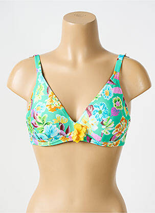 Sutien de costum de baie elasticitate sutien cupe întregi cu decolteu înalt verde ANTIGEL femeie