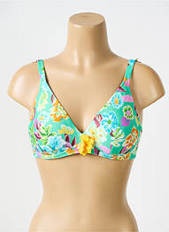 Sutien de costum de baie elasticitate sutien cupe întregi cu decolteu înalt verde ANTIGEL femme