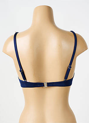 Sutien de costum de baie elasticitate sutien cupe întregi cu decolteu înalt albastru ANTIGEL femeie