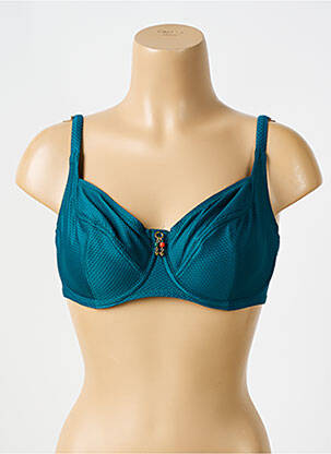Sutien de costum de baie elasticitate sutien cupe întregi cu decolteu înalt verde ANTIGEL femeie