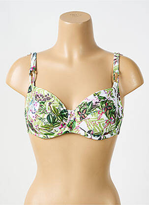 Sutien de costum de baie elasticitate sutien cupe întregi cu decolteu înalt verde LISE CHARMEL femeie