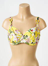 Sutien de costum de baie elasticitate sutien cupe întregi cu decolteu înalt galben LISE CHARMEL femme