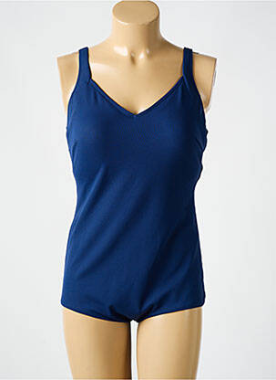 Costum de baie dintr-o singură piesă efect material satinat top sutien modelat albastru TRIUMPH femeie
