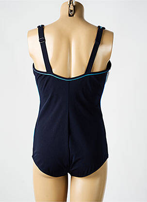 Costum de baie dintr-o singură piesă efect material satinat top sutien modelat albastru ANITA femeie