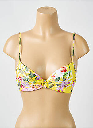 Sutien de costum de baie elasticitate top sutien modelat galben LISE CHARMEL femeie