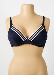 Sutien de costum de baie bretele elastice reglabile albastru ANTIGEL femme
