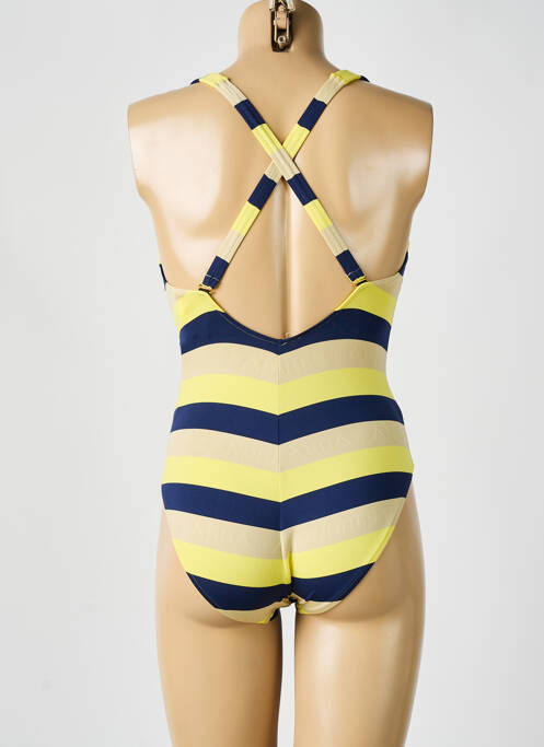 Costum de baie dintr-o singură piesă bretele elastice galben ANDRES SARDA femme