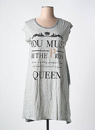 Rochie scurtă mâneci scurte mâneci scurte gri REDSOUL femeie