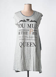 Rochie scurtă mâneci scurte mâneci scurte gri REDSOUL femme