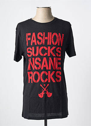 Tricou croială cambrată mâneci scurte negru INSANE bărbat