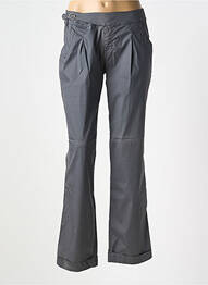 Pantalon drept țesătură poplin mărime normală gri TBS femme