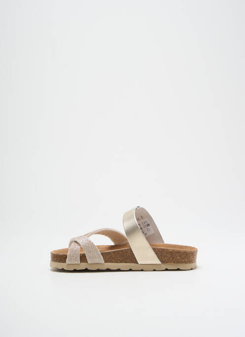 Șlapi auriu BELLAMY fată