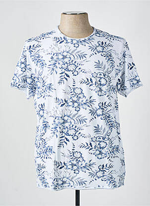 Tricou croială dreaptă mâneci scurte alb IZAC bărbat