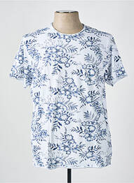 Tricou croială dreaptă mâneci scurte alb IZAC homme