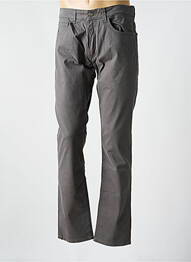 Pantalon drept țesătură poplin mărime normală gri EDEN PARK homme