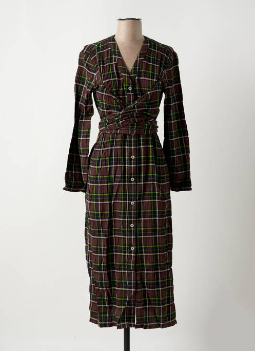 Rochie midi maro NICE THINGS femeie