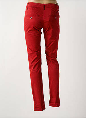 Pantalon slim țesătură poplin mărime normală roșu LEEYO JEANS femeie