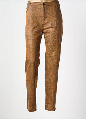 Pantalon slim maro EVA KAYAN femeie