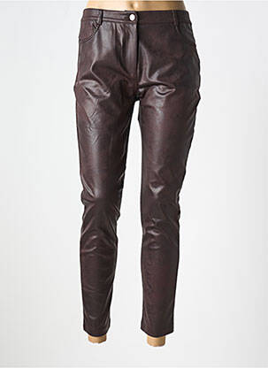 Pantalon slim maro EVA KAYAN femeie