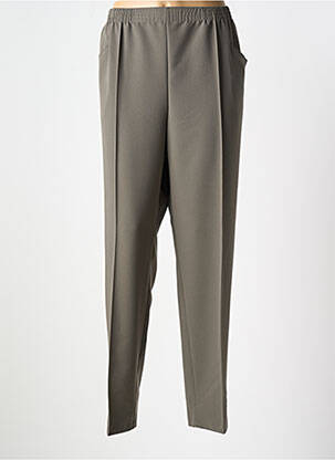 Pantalon drept țesătură crep mărime normală verde GRIFFON femeie