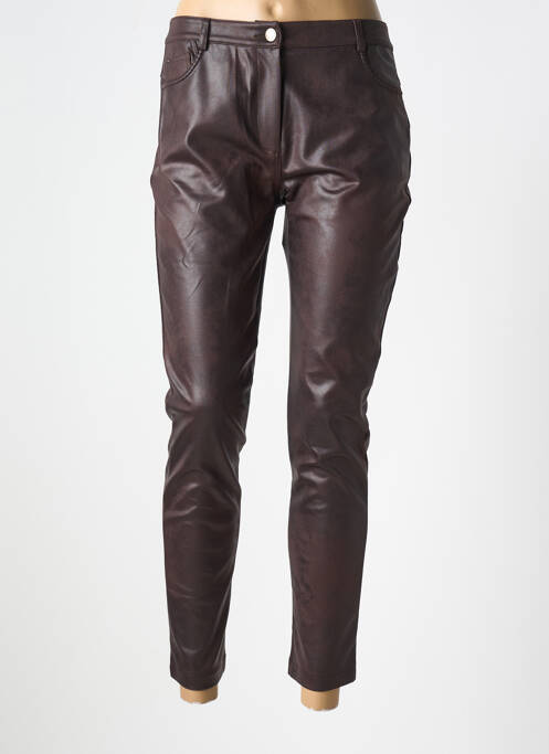 Pantalon slim maro EVA KAYAN femeie