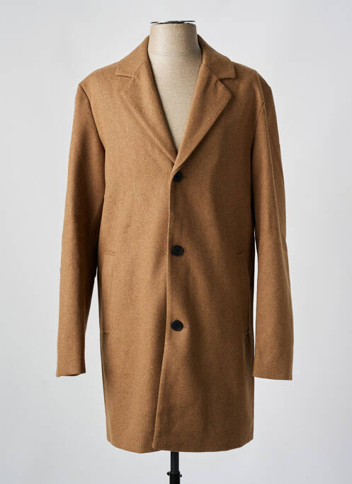 Palton lung maro JACK & JONES bărbat