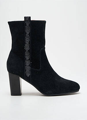 Botine/ghete nubuc toc de 7 la 9 cm negru EMILIE KARSTON femeie