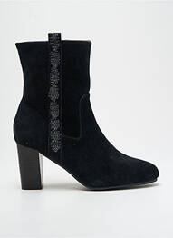 Botine/ghete nubuc toc de 7 la 9 cm negru EMILIE KARSTON femme