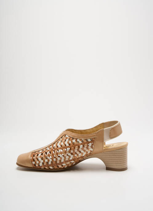 Sandale/Pantofi decupați bej OMBELLE femeie