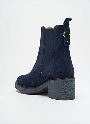 Botine/ghete nubuc toc de 4 la 6 cm albastru MAISON TOUFET femeie