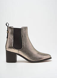 Botine/ghete țesătură satinată toc de 4 la 6 cm auriu MAISON TOUFET femme