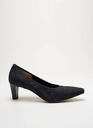 Pantofi cu toc țesătură satinată toc de 4 la 6 cm negru PERLATO femeie