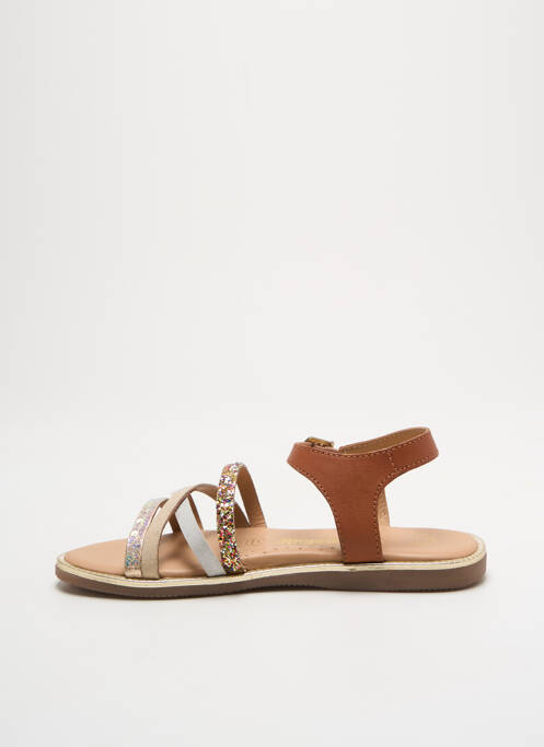 Sandale/Pantofi decupați maro LILYBELLULE fată