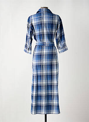 Rochie lungă croială cambrată mâneci 3/4 albastru RALPH LAUREN femeie