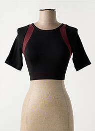 Top/caraco efect material satinat negru WOLFORD femme