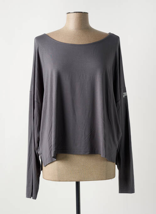 Tricou elasticitate mâneci lungi gri FILA femme