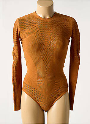 Body guler rotund mâneci lungi maro WOLFORD femeie
