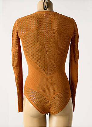 Body guler rotund mâneci lungi maro WOLFORD femeie