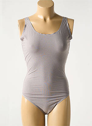 Body guler rotund bretele subțiri gri WOLFORD femeie