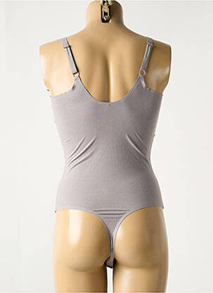 Body guler rotund bretele subțiri gri WOLFORD femeie